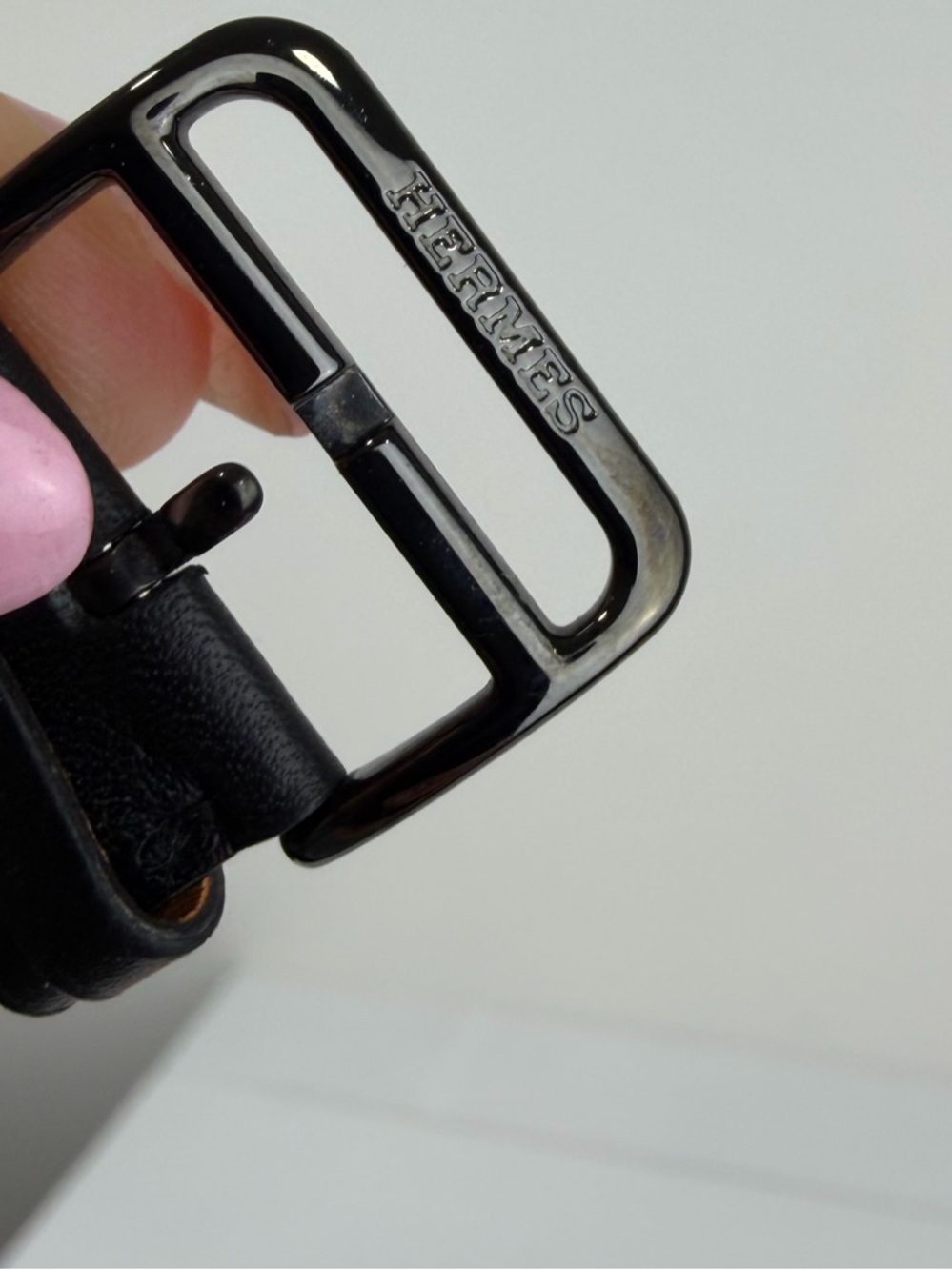 Hermès Apple Watch Band 44mm 45mm Noir Black Single Tour Leather - Picture 5 of 10
